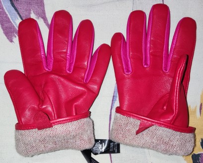 Кожаные укороченные перчатки Teb Baker London, размер S/M, ширина-8.5см, средний. . фото 4