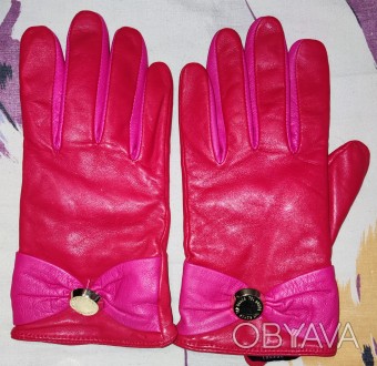 Кожаные укороченные перчатки Teb Baker London, размер S/M, ширина-8.5см, средний. . фото 1