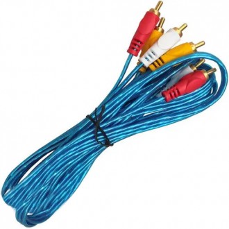 Шнур соединительный 3RCA х 3RCA, gold, 5м. Киев. фото 1 Шнур соединительный 3RCA х 3RCA, gold, 5м. Киев. фото 1