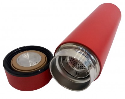 Металлический термос с отображением температуры на дисплее красный 
Термос с инт. . фото 4