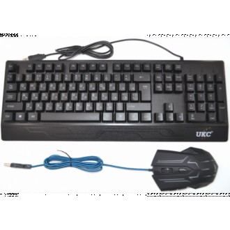 Русская проводная клавиатура + мышка UKC M710 с подсветкой
Отличная проводная кл. . фото 2