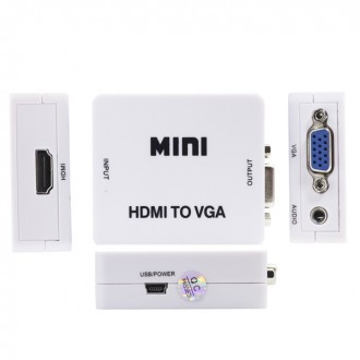 Адаптер HDMI to VGA 720p/1080p (преобразователь, конвертор, переходник) – устрой. . фото 7