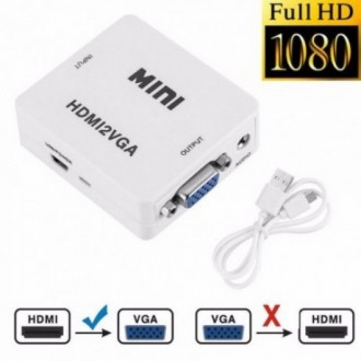 Адаптер HDMI to VGA 720p/1080p (преобразователь, конвертор, переходник) – устрой. . фото 2