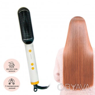 Hair Straightener HQT-909B
Гребінець-випрямляч для волосся HQT-909B — підійде ді. . фото 1