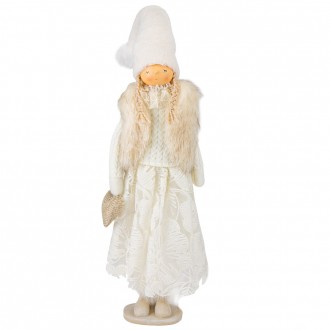 Фігурка "Лялька Зимка" виглядає неймовірно ніжно та благородно. Біле вбрання, св. . фото 2