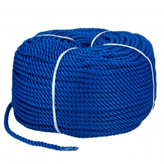 Веревка Polyester 3 strand rope 12mm*200m blue
12mm 200m blue. . фото 2