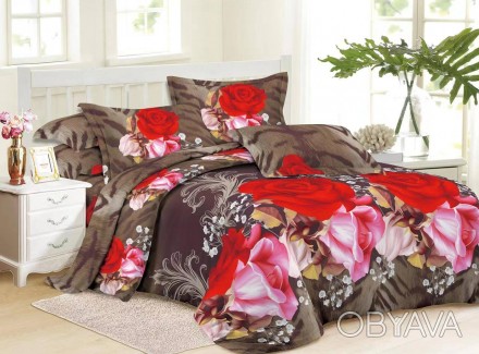 Комплект постельного белья Бязь - Роза коричневая евро
Простынь: 200x215 см.
Под. . фото 1