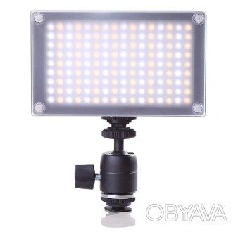Світлодіодне накамерне відео світло Lishuai (Оригінал) LED-144AS (Бі-світлодіодн. . фото 1