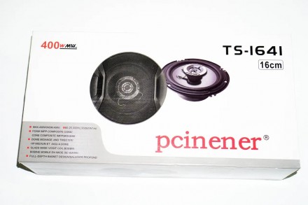 Автомобільна акустика колонки 16 см Pcinener TS-1641 (400W) 2 смугі
Двосмугові . . фото 6