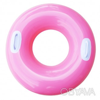 Яркий надувной круг с ручками от Intex можно использовать в речке, бассейне, на . . фото 1