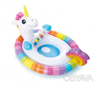 Надувной круг для плавания Intex "Единорог" позволит вашему ребенку уверенно чув. . фото 1
