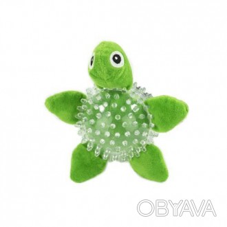 М'яка іграшка АнімАлл ГрізЗлі Черепаха, для собак, 9 см, зеленаГризти що-небудь . . фото 1