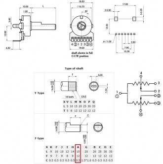 Продам новые резисторы сдвоенные переменные R1616Y-AD1-A50K с тонкомпенсацией из. . фото 9