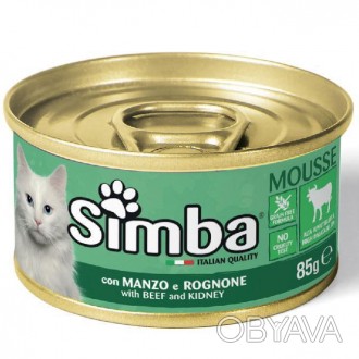 SIMBA MOUSSE WITH BEEF - это полнорационный корм для кошек. Мягкий и нежный мусс. . фото 1
