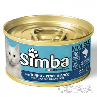 SIMBA MOUSSE WITH TUNA AND OCEAN FISH - это полнорационный корм для кошек. Мягки. . фото 1