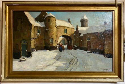 Картина "Зимний дворик". Київ. фото 1 Картина "Зимний дворик". Київ. фото 1