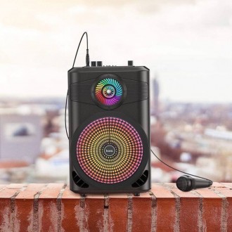 Акустика-караоке HOCO BS46 Mature outdoor BT speaker FM-приемник|Зарядка плеера/. . фото 3