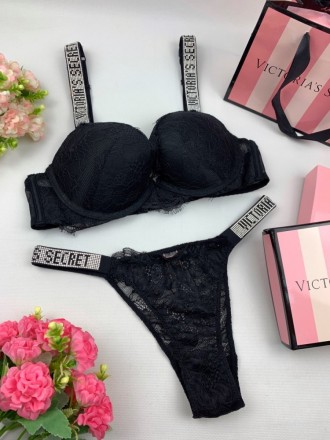 Комплект женский Victoria’s Secret Стразы
Трусики+топ в пакете и упаковочной бум. . фото 6