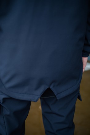 
ІНФОРМАЦІЯ ПРО ПРОДУКТ
Чоловіча однотонна синя куртка Softshell вітровка Софтше. . фото 8