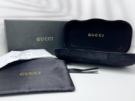 Брендовый футляр для очков Gucci
в комплекте пыльник, коробка, салфетка
цвета: к. . фото 4