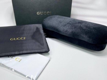 Брендовый футляр для очков Gucci
в комплекте пыльник, коробка, салфетка
цвета: к. . фото 3