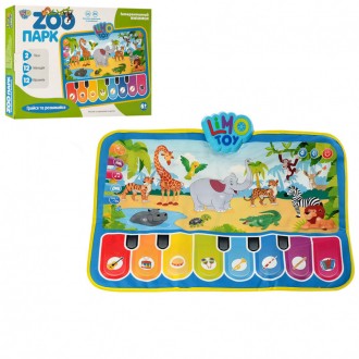 Звуковой детский коврик «Зоопарк» Limo Toy M 3676 предназначен для р. . фото 4