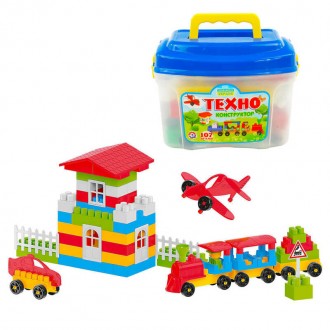 гр Конструктор "Technok Toys" 3640 (8) "Technok Toys" 107 деталей у валізі. Одеса. фото 1 гр Конструктор "Technok Toys" 3640 (8) "Technok Toys" 107 деталей у валізі. Одеса. фото 1