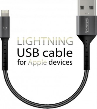 Кабель Intaleo CB0 USB-Lightning 0.2м Black/Grey 
 
Отправка данного товара прои. . фото 3