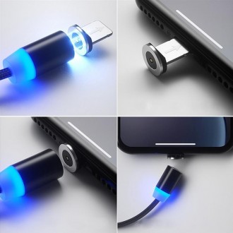 Кабель ColorWay Magnetic USB-Lightning/MicroUSB/USB-C, 2.4А, 1м, Black 
 
Отправ. . фото 9