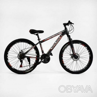 Велосипед Спортивный Corso «WILDS» 26" дюймов WD-26403 рама стальная 15’’, перек. . фото 1