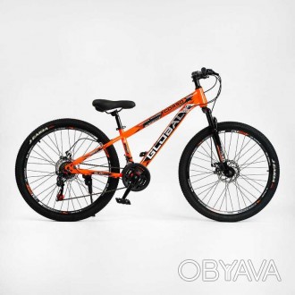 Велосипед Спортивный Corso 26" дюймов «Global» TK-26003 рама стальная 13’’, обор. . фото 1