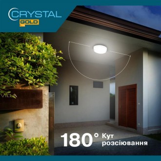 Світильник настінно-стельовий світлодіодний CRYSTAL GOLD 15W KORAL DNL-030 
 
От. . фото 4