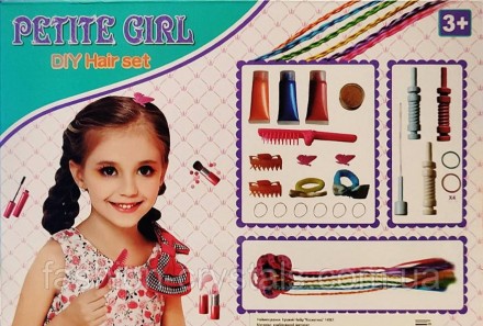 современный детский набор косметики с машинкой для плетения косичек для создания. . фото 4