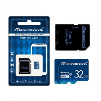 SD карти пам'яті 32 ГБ Microdata, нові швидкісні
+ SD адаптер 
Підходять . . фото 2