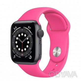 Ремешок силиконовый Sport Band 38mm | 40mm Pink 
для Apple Watch SE | 6 | 5 | 4 . . фото 1