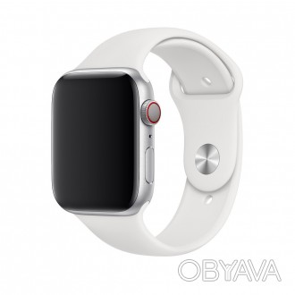 Ремешок силиконовый Sport Band 42mm | 44 mm White 
для Apple Watch SE | 6 | 5 | . . фото 1