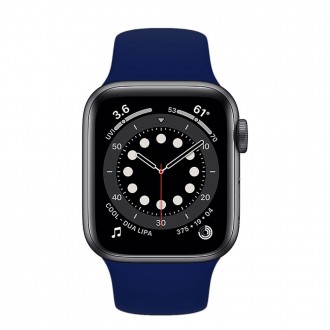 Ремешок силиконовый Sport Band 42mm | 44 mm Dark Blue
для Apple Watch SE | 6 | 5. . фото 2