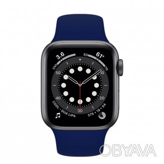 Ремешок силиконовый Sport Band 42mm | 44 mm Dark Blue
для Apple Watch SE | 6 | 5. . фото 1