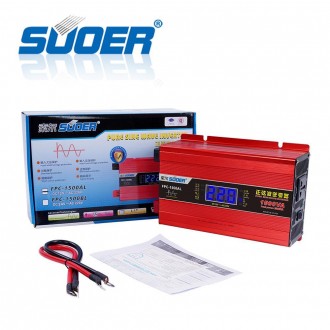 Инвертор напряжения INVERTER SUOER FPC-1500AL из DC 12 Вольт аккумулятора на AC . . фото 6