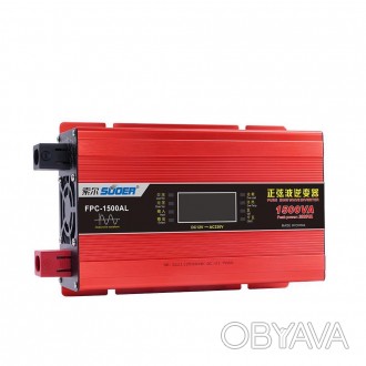 Инвертор напряжения INVERTER SUOER FPC-1500AL из DC 12 Вольт аккумулятора на AC . . фото 1