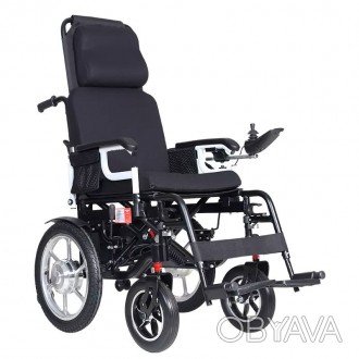  
Комфортная инвалидная коляска с электроуправлением для людей с весом до 130 кг. . фото 1