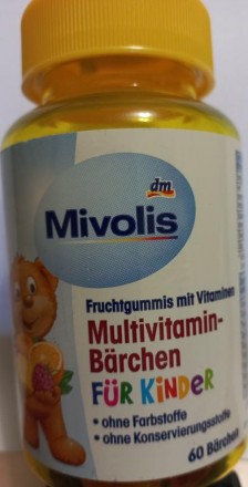 Multivitamin-Barchen fur kinder (банка) 60 ведмедиків.
Ведмедики мультивітамінн. . фото 2