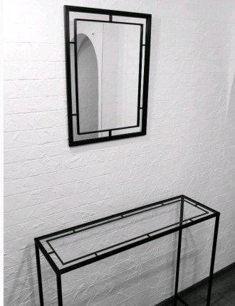 Узкая стеклянная консоль в стиле лофт для вашего интерьера станет частью вашего . . фото 3