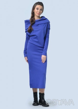 
 Довга сукня напівприлеглого, звуженого донизу силуету, виготовлена з щільного . . фото 1
