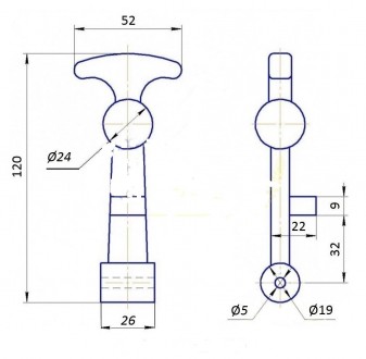 Фиксатор резиновый 52х120 (защелка) на пресс-подборщик Welger 000036956. . фото 2