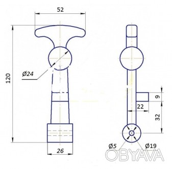 Фиксатор резиновый 52х120 (защелка) на пресс-подборщик Welger 000036956. . фото 1