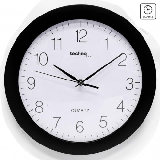 Настенные часы Technoline WT7000 Black имеют строгий дизайн в бело-черных цветах. . фото 4