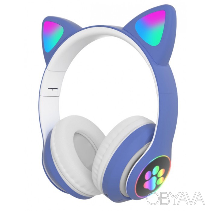 ᐈ Беспроводные наушники с кошачьими ушками и RGB подсветкой Cat VZV-23M ...