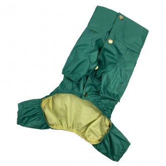 Водостойкая одежда для собак плащ дождевик со скрытым капюшоном на подкладке с в. . фото 5