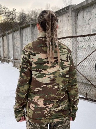Тактическая флисовая кофта на змейке армейская женская флиска для военных ВСУ во. . фото 4